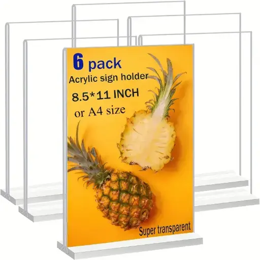 3/6pcs Acrylic Sign Holder A4