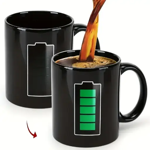 Ceramic Mug With Heat-Sensitive Color Changing Design